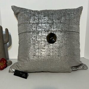 Sheffield Home Silver Metalic Pillow Size 20X20